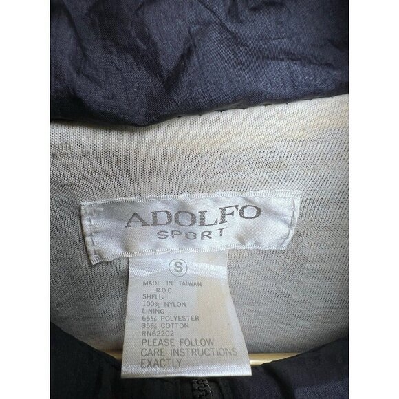Vintage Adolfo Sport Womens Sz S Track Jacket Windbreaker Zip 80s 90s - Picture 4 of 10